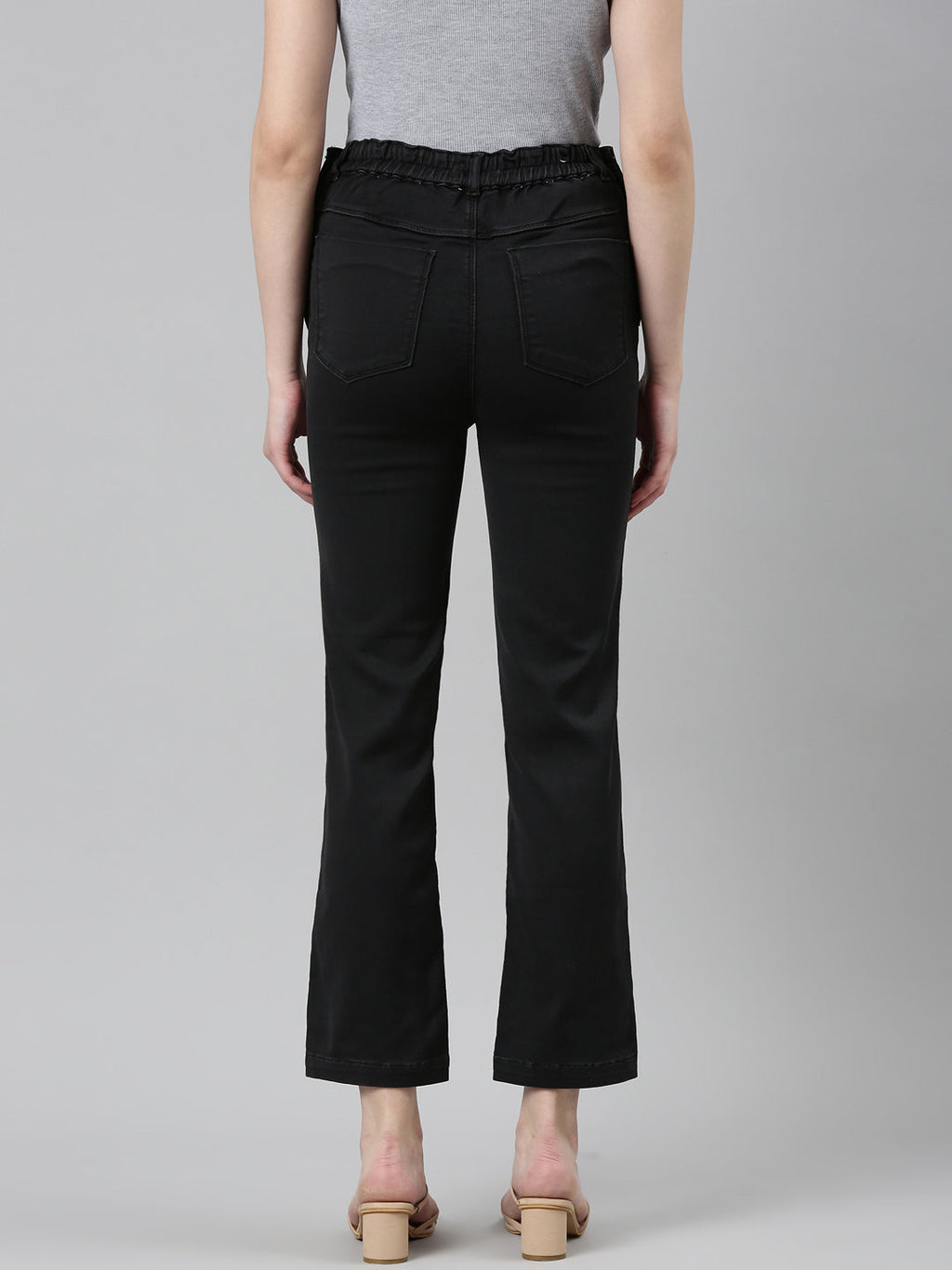 Women's Black Jean Straight Fit Denim Jeans