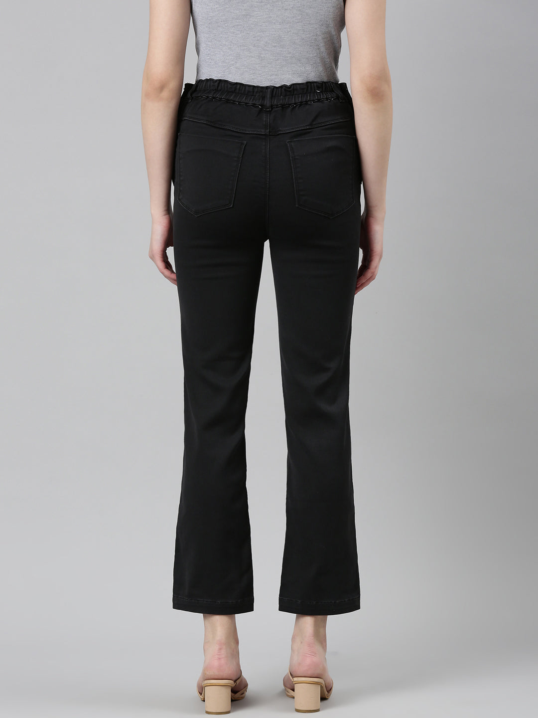 Women's Black Jean Straight Fit Denim Jeans