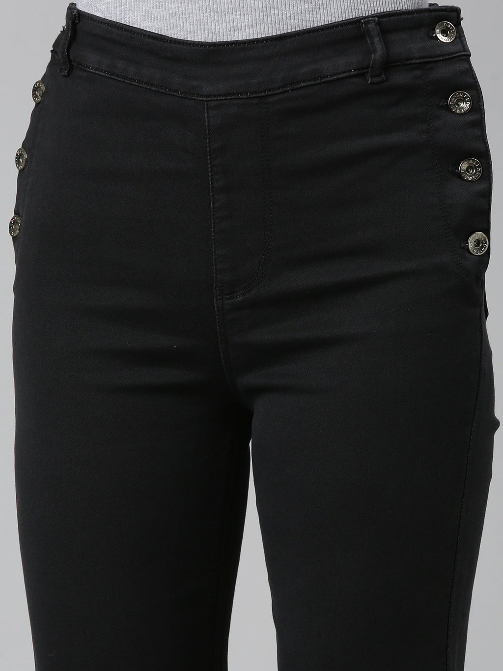 Women's Black Jean Straight Fit Denim Jeans