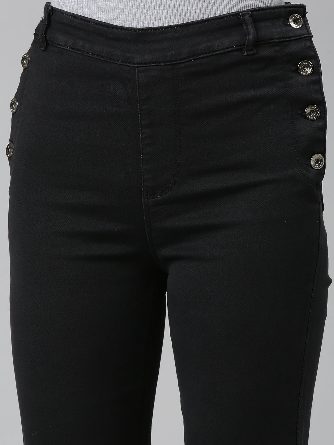 Women's Black Jean Straight Fit Denim Jeans