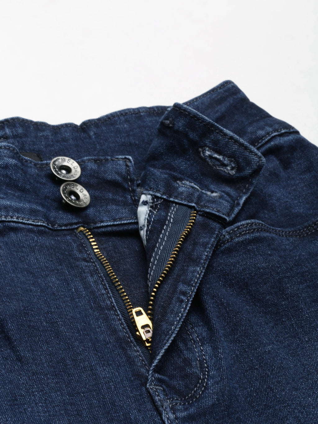 Women's Navy Blue Jean Wide Leg Light Fade Denim Jeans