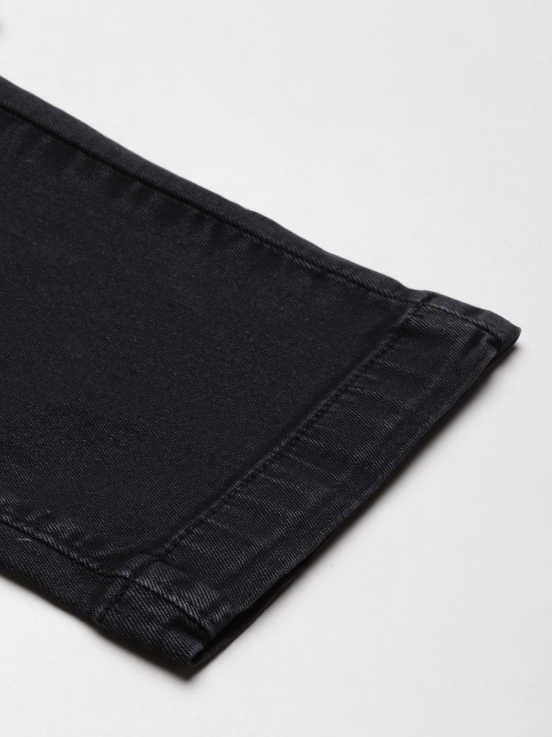 Women's Black Mid-Rise Frayed Denim Jeans