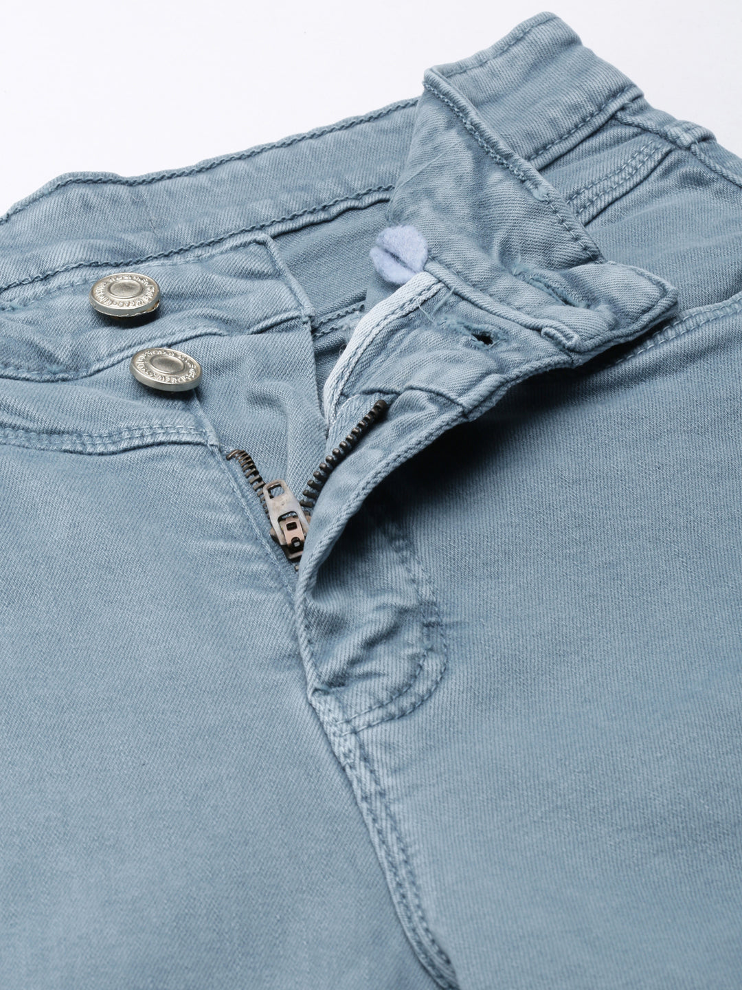 Women's Grey Wide Leg Stretchable Denim Jeans