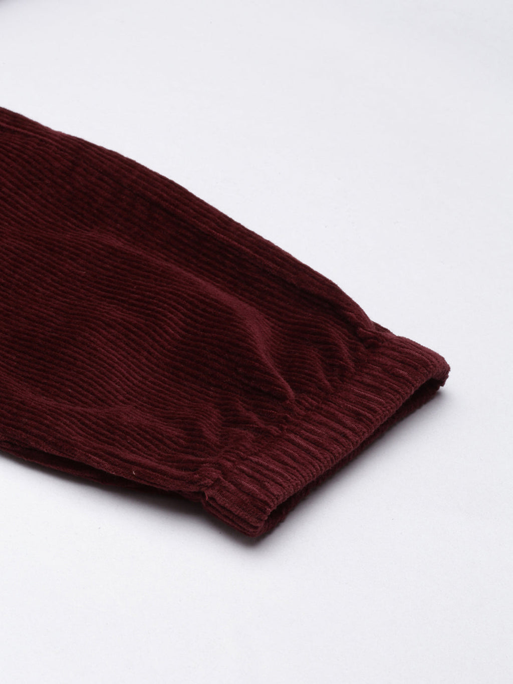 Women's Burgandy Slim Fit High-Rise Joggers