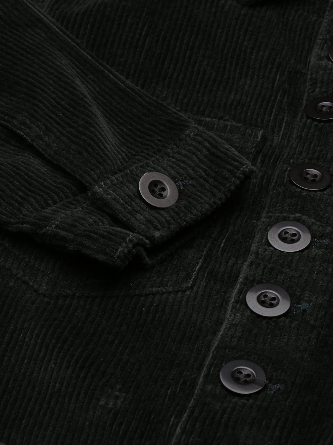 Women's Olive Shirt Collar Cotton Dress