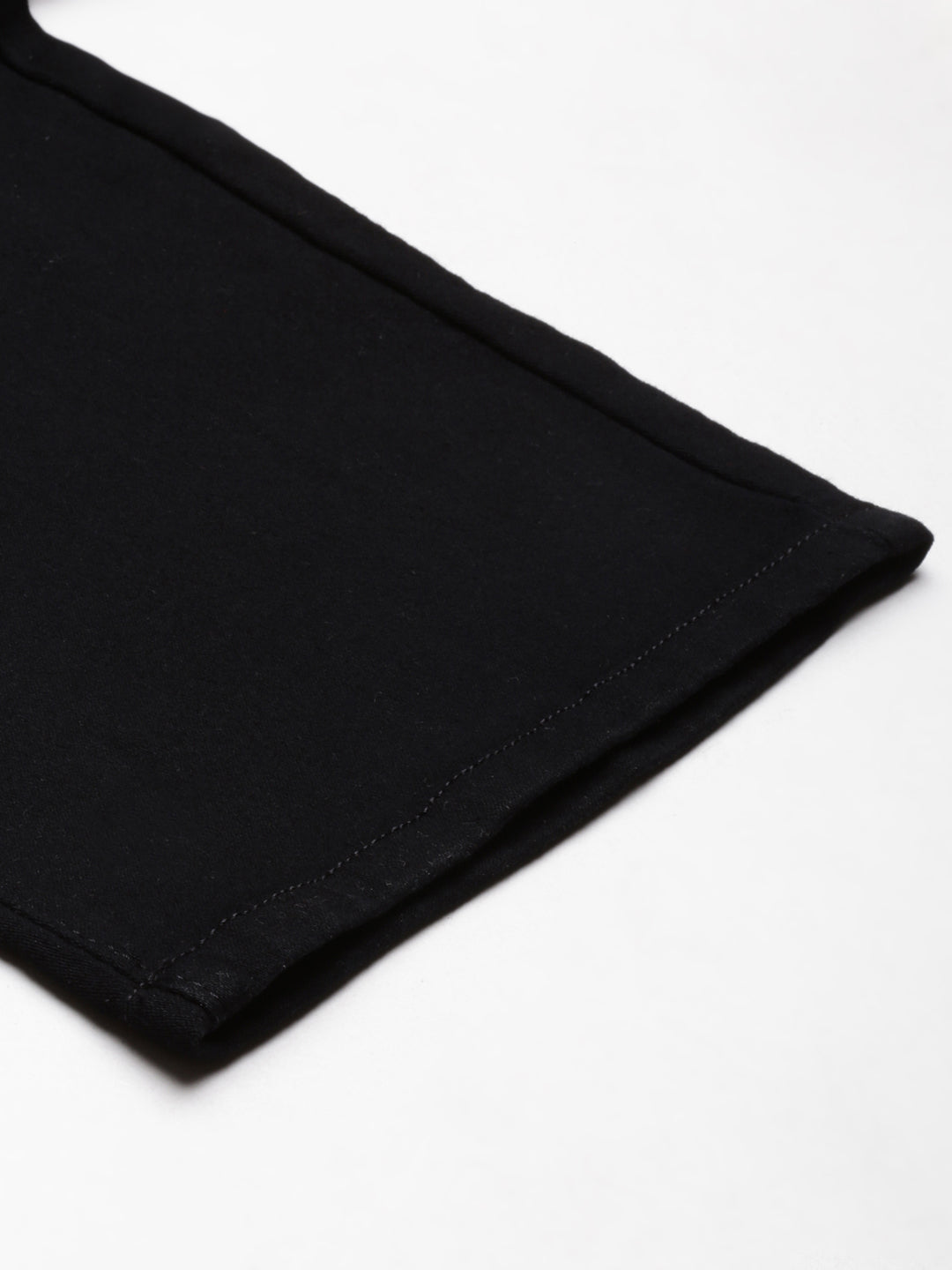 Women's Black Jean Acid Wash Wide Leg Mid-Rise Denim Jeans