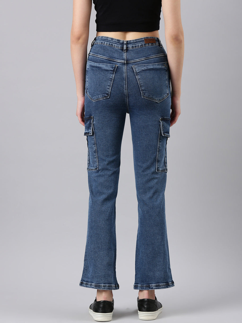 Women's Blue Clean Look Straight Fit Stretchable Denim Jeans