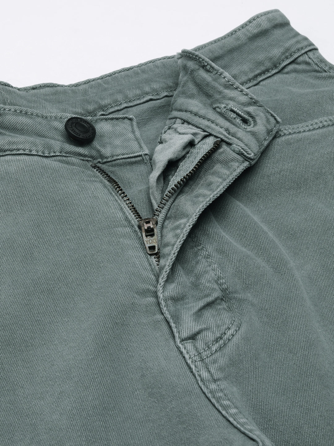 Women's Olive Wide Leg Stretchable Denim Jeans