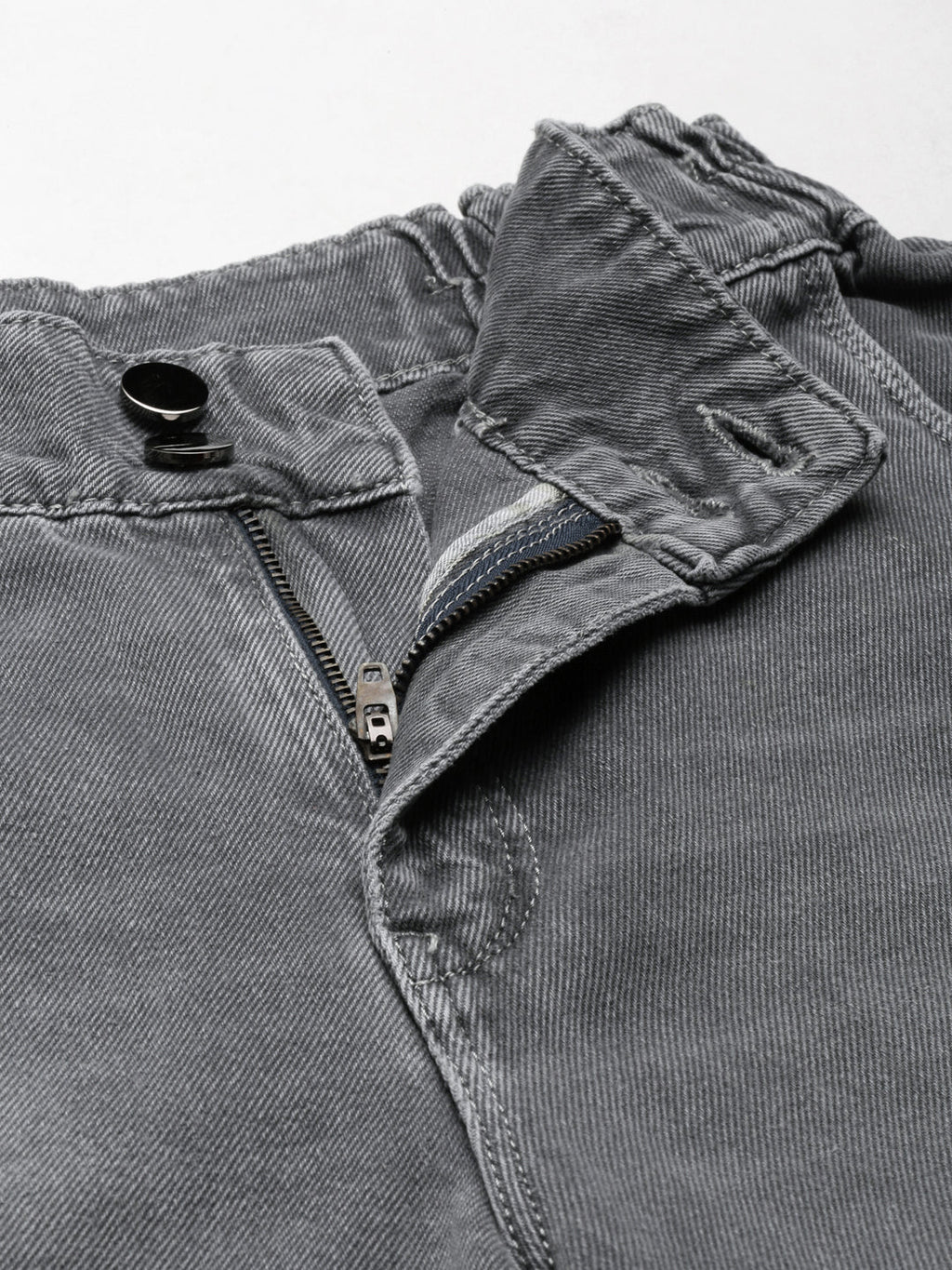 Women's Grey Boyfriend Fit Heavy Denim Jeans