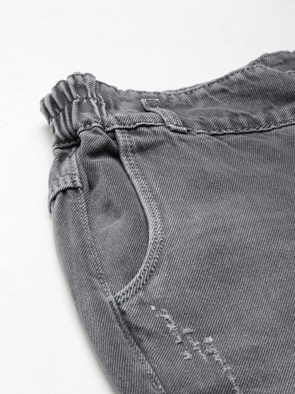 Women's Grey Boyfriend Fit Heavy Denim Jeans