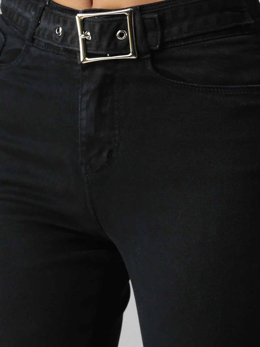 Women's Grey Wide Leg High-Rise Stretchable Jeans