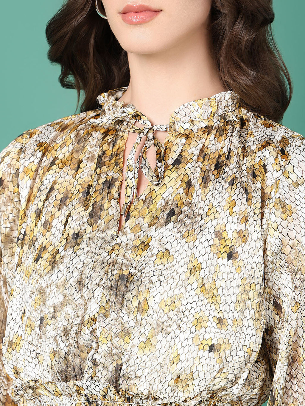 Women's Yellow Floral Fit and Flare Dress