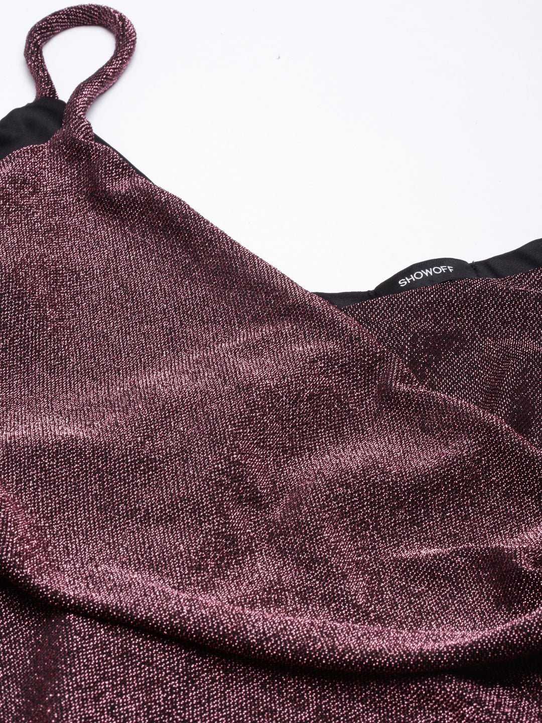 Women's Pink Shoulder Straps Wrap Bodycon Dress