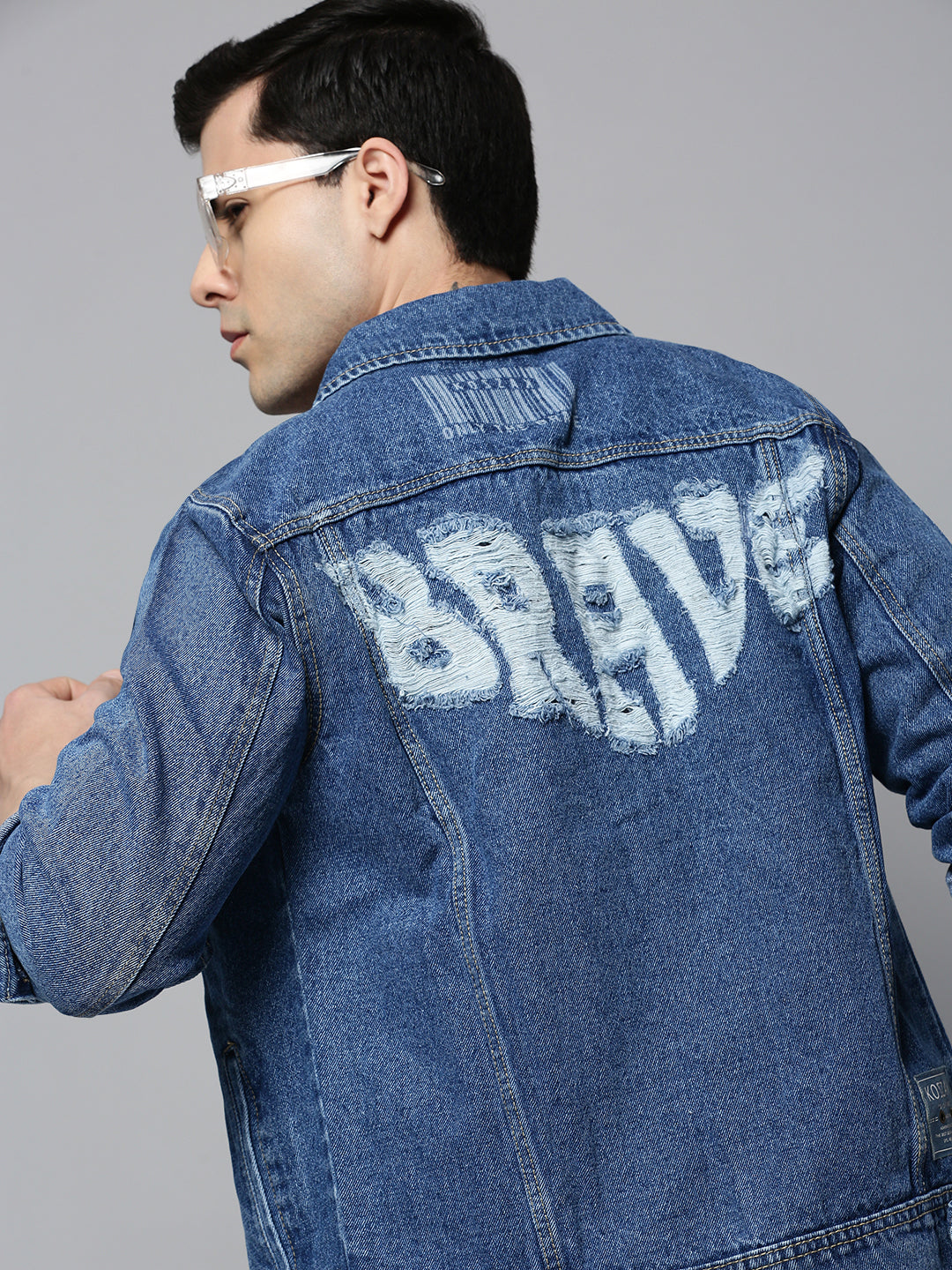 Men's Blue Washed Denim Jacket