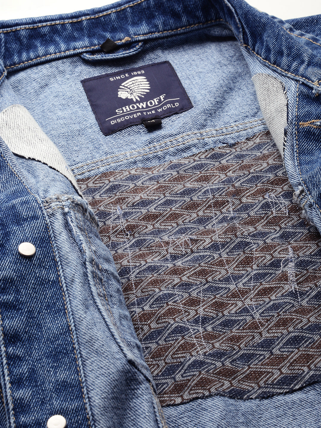 Men's Blue Washed Denim Jacket