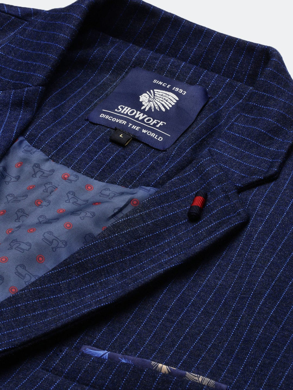 Men's Navy Blue Slim Fit Single Breasted Blazer