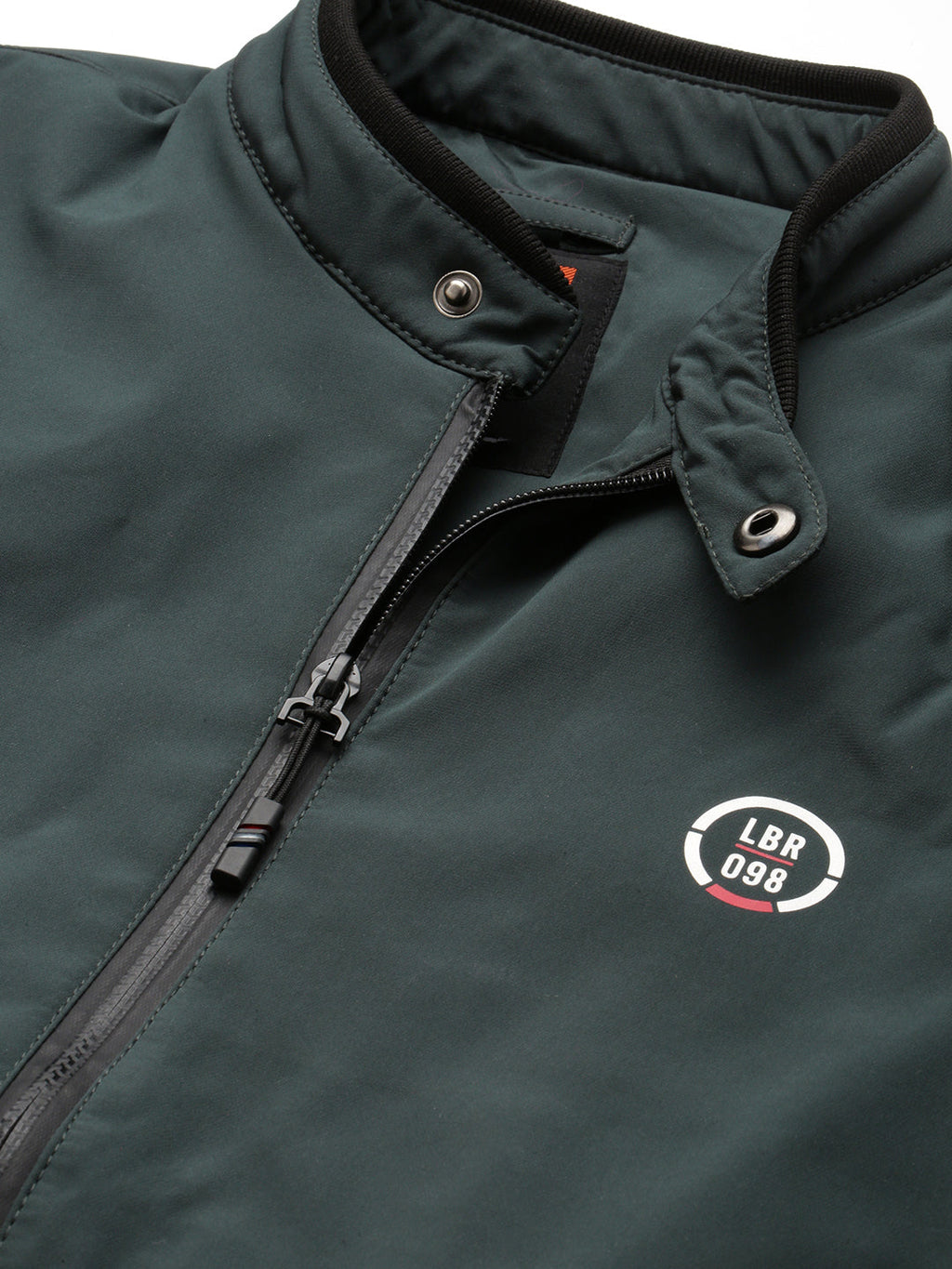 Men's Teal Mandarin Collar Water Resistant Bomber Jacket