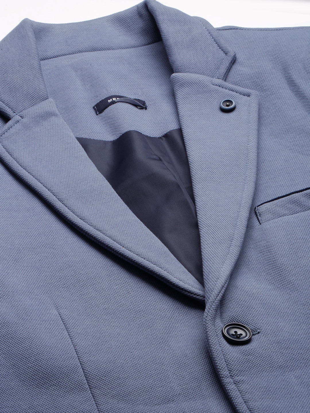Men's Grey Single-Breasted Blazer