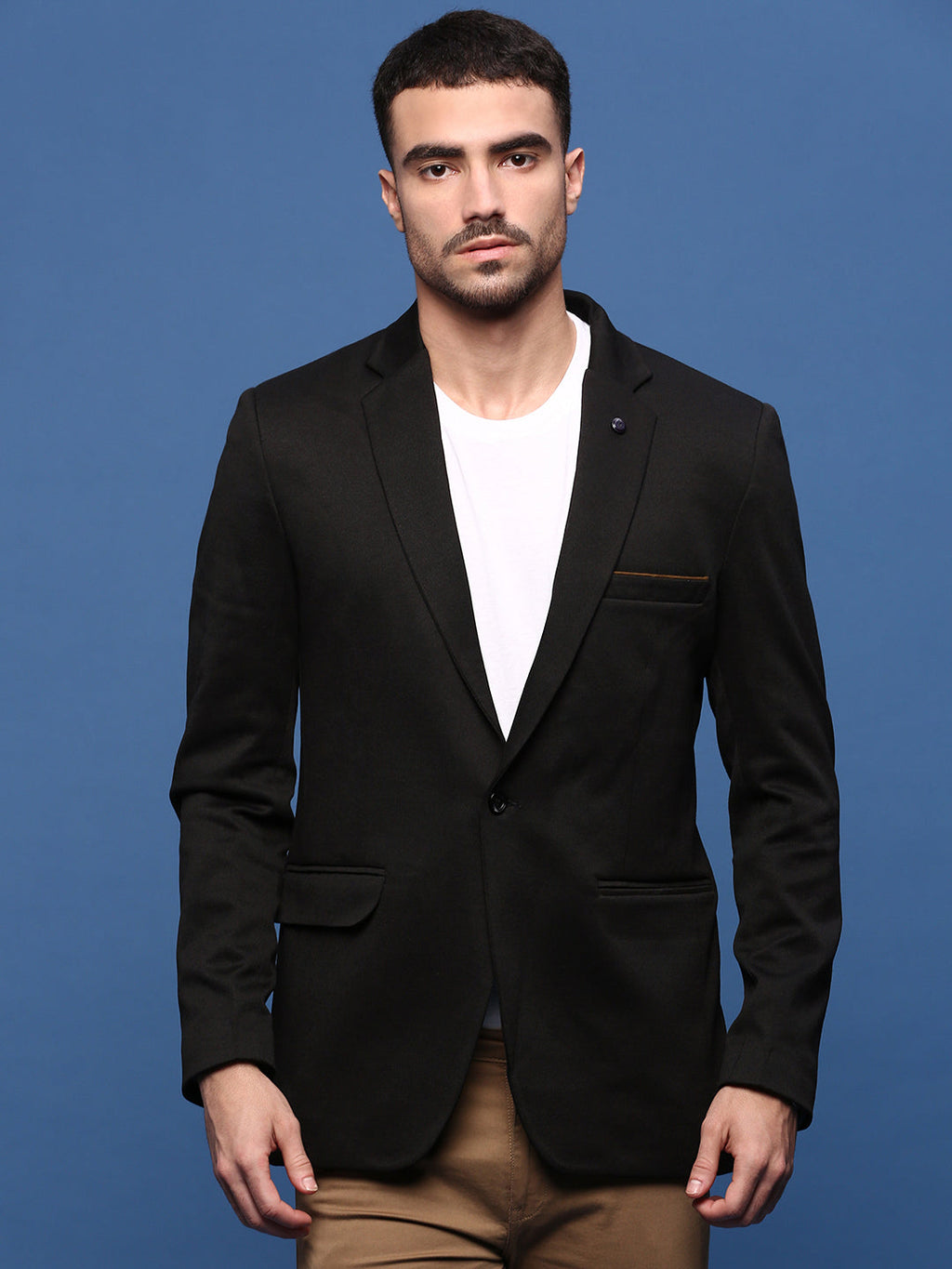 Men's Black Slim Fit Single Breasted Blazer