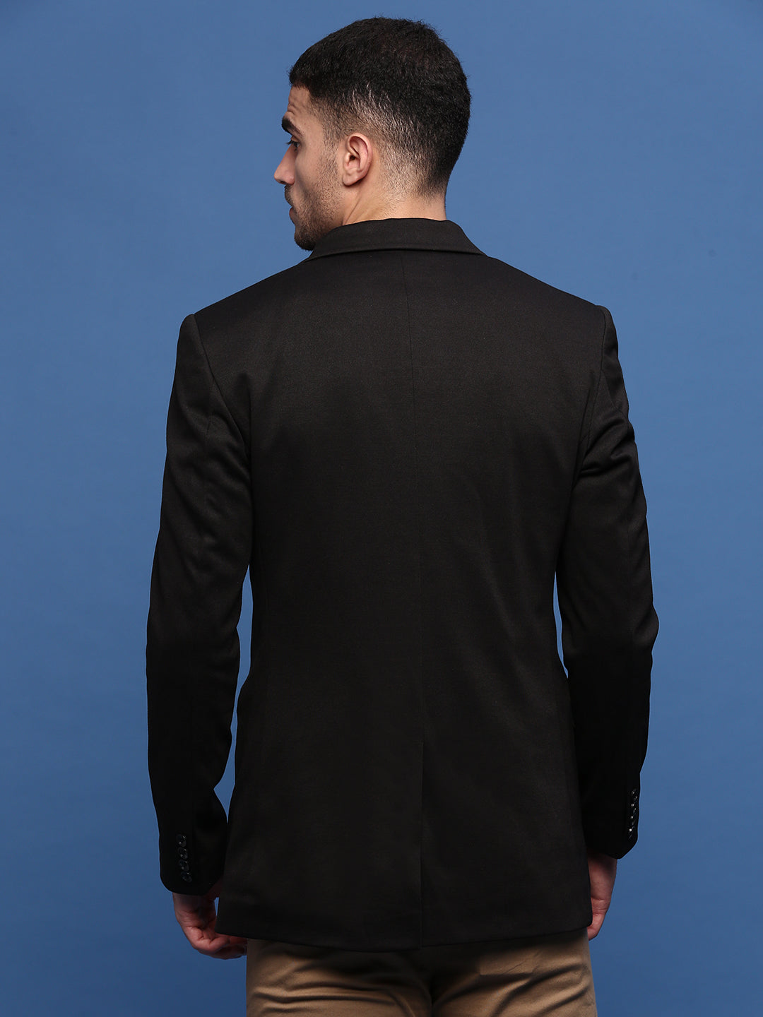 Men's Black Slim Fit Single Breasted Blazer