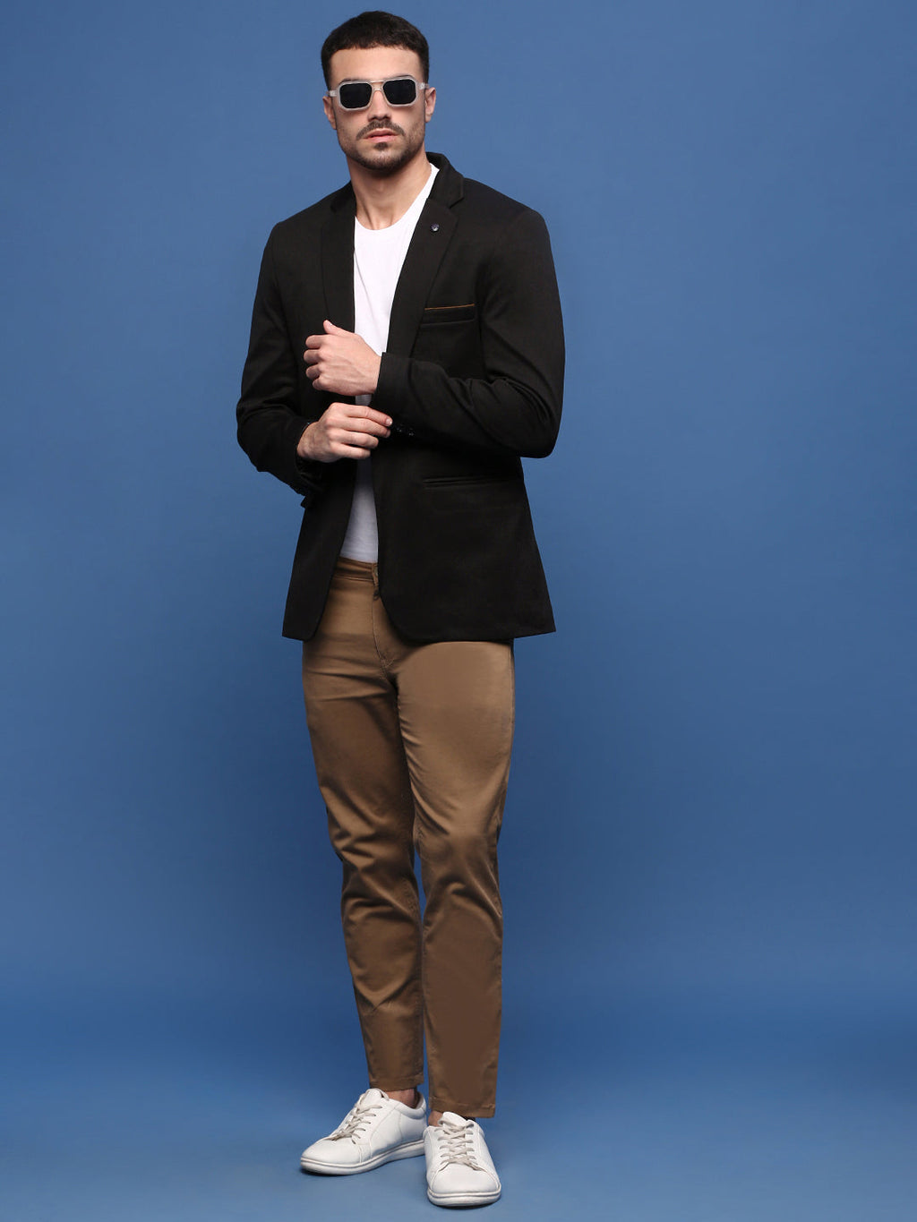 Men's Black Slim Fit Single Breasted Blazer