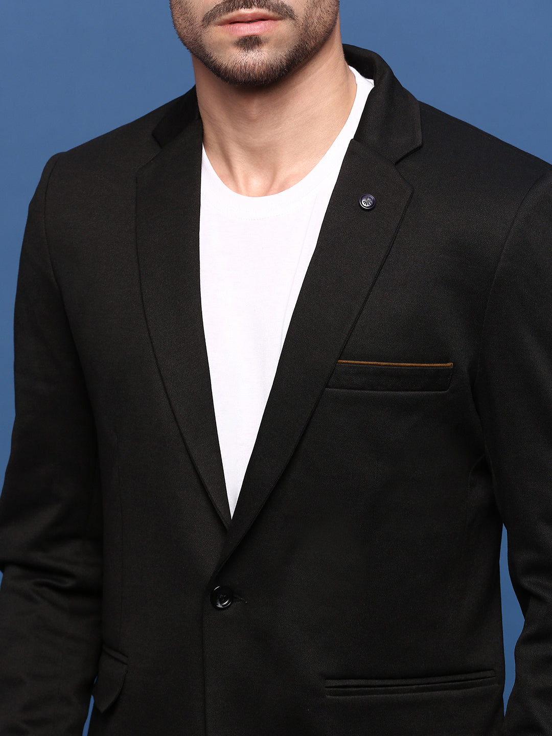 Men's Black Slim Fit Single Breasted Blazer
