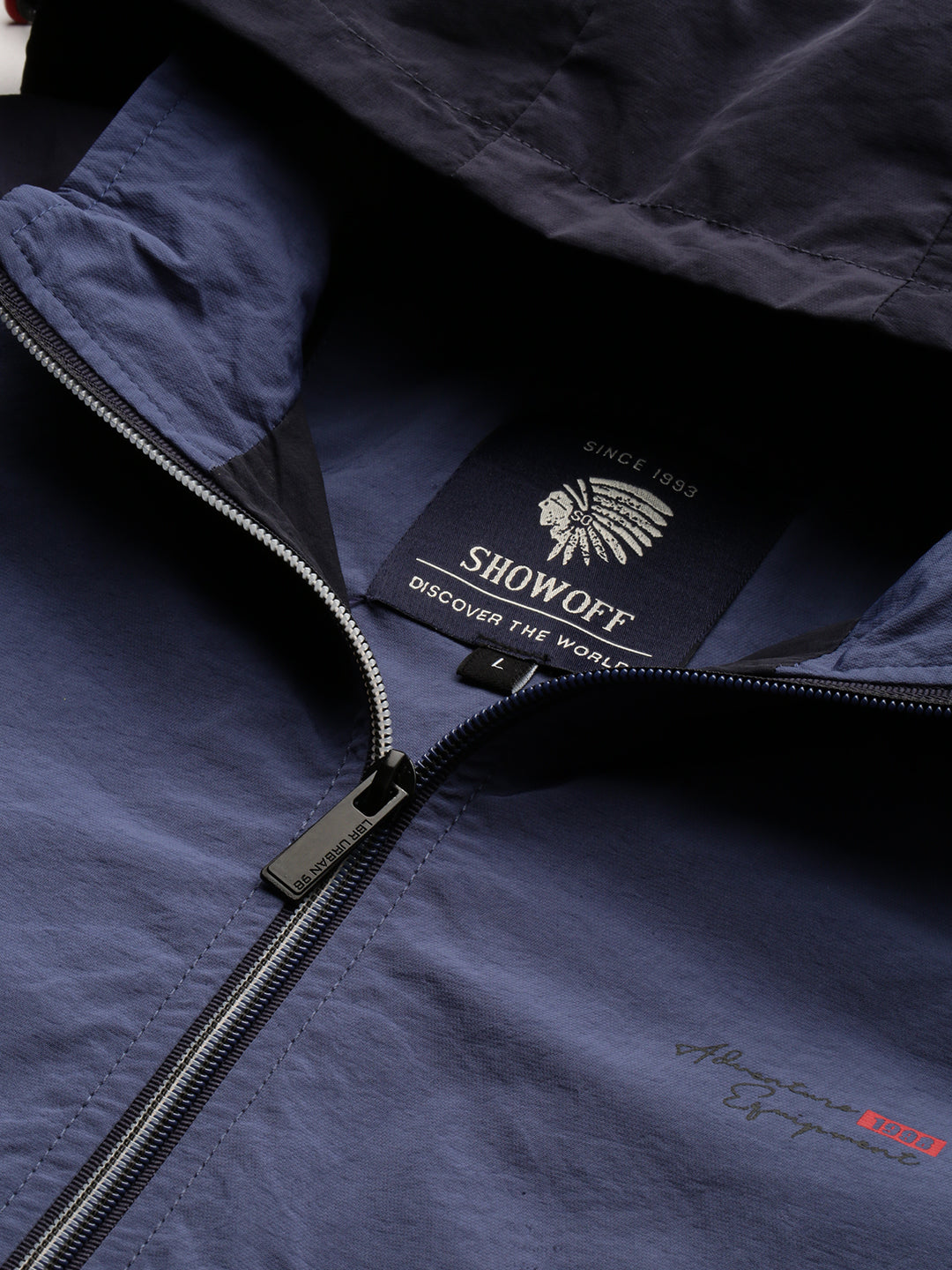 Men's Blue Colourblock Casual Bomber Jackets