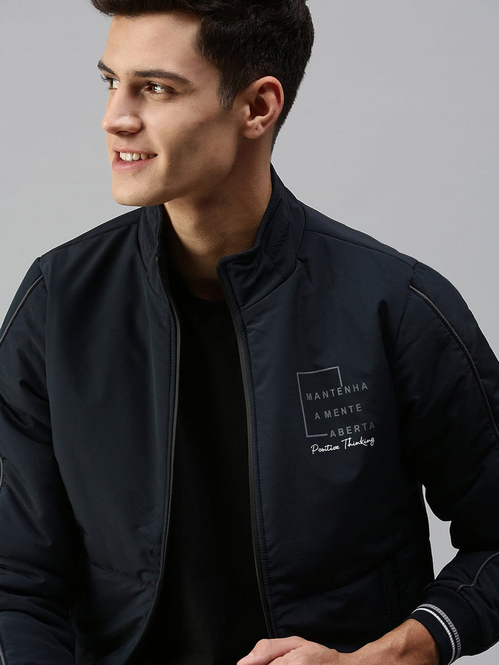 Men's Blue Bomber Jacket