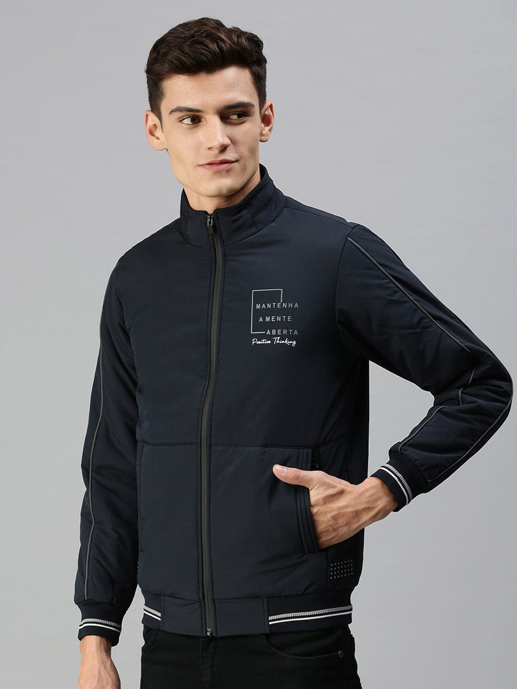 Men's Blue Bomber Jacket