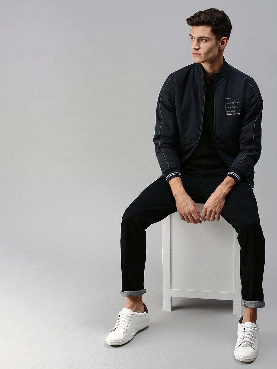 Men's Blue Bomber Jacket