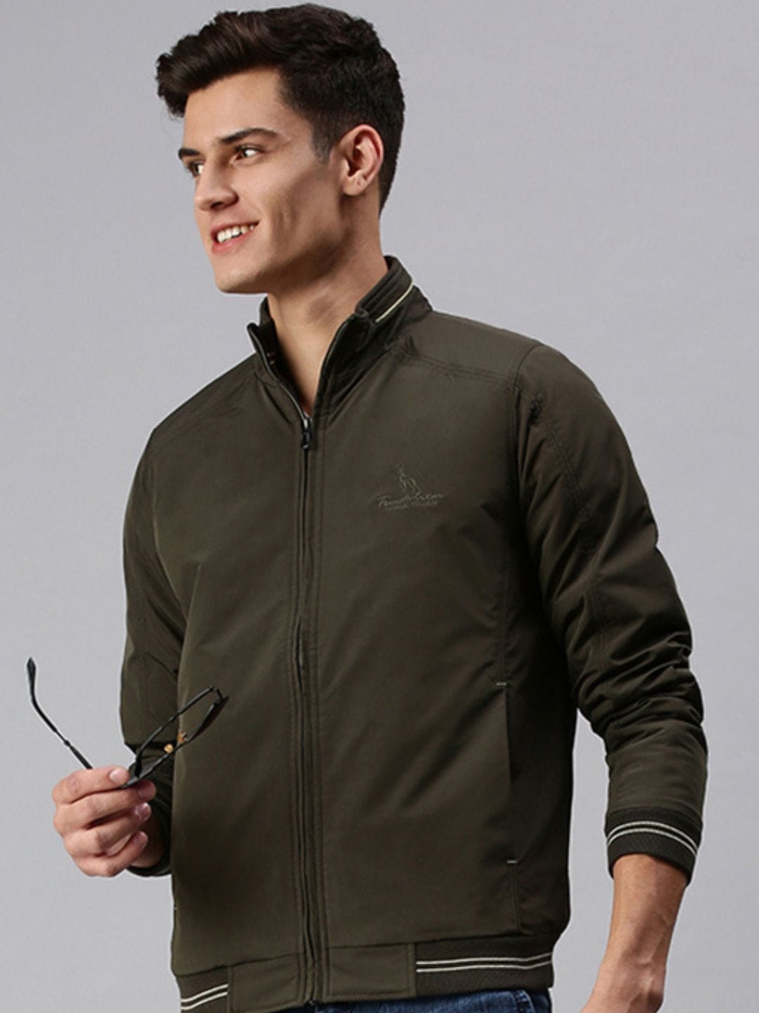 Men's Green Padded Sporty Jacket