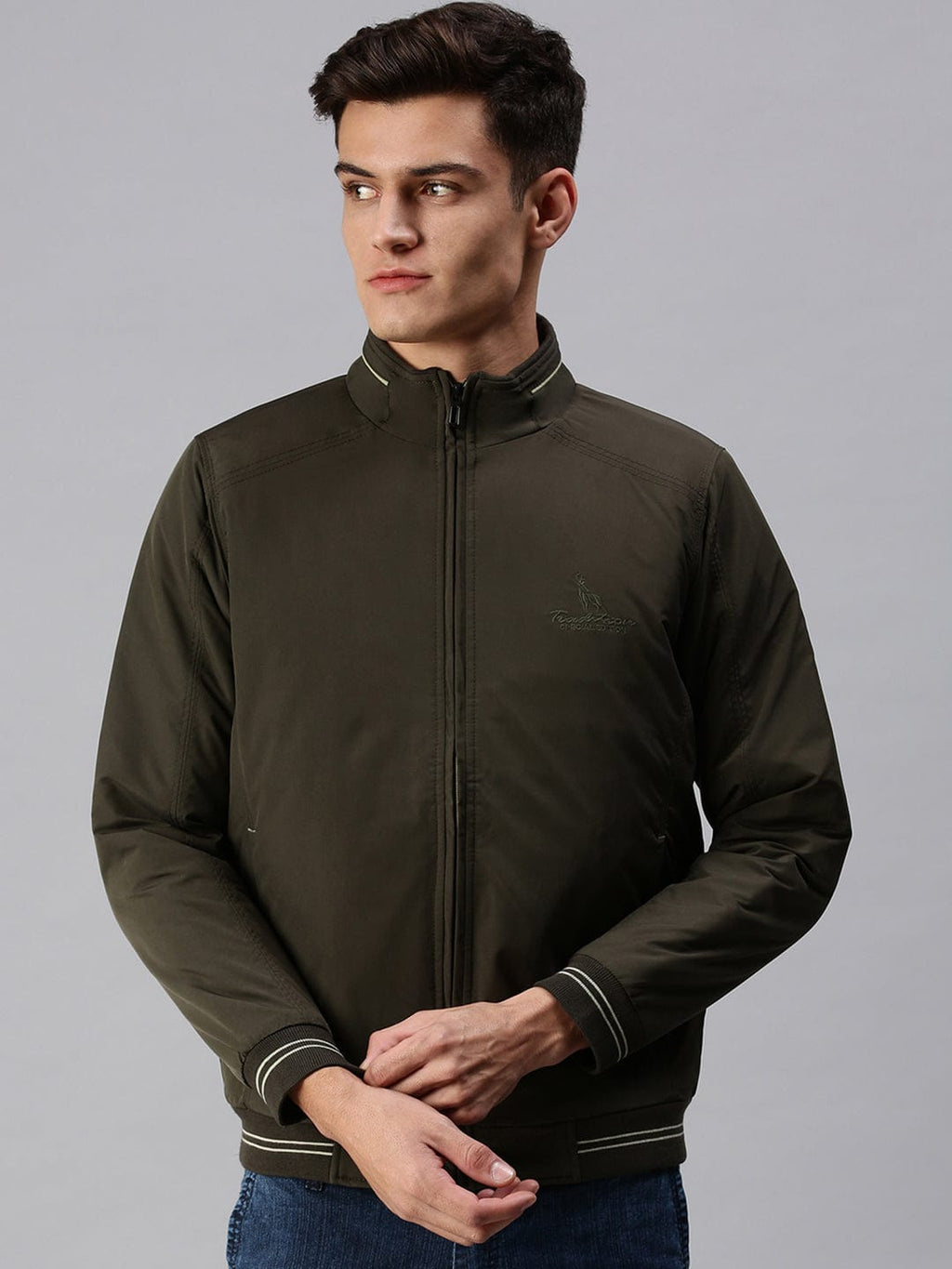 Men's Green Padded Sporty Jacket