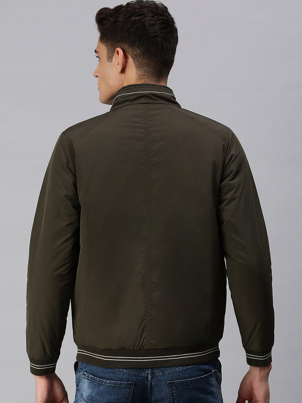 Men's Green Padded Sporty Jacket