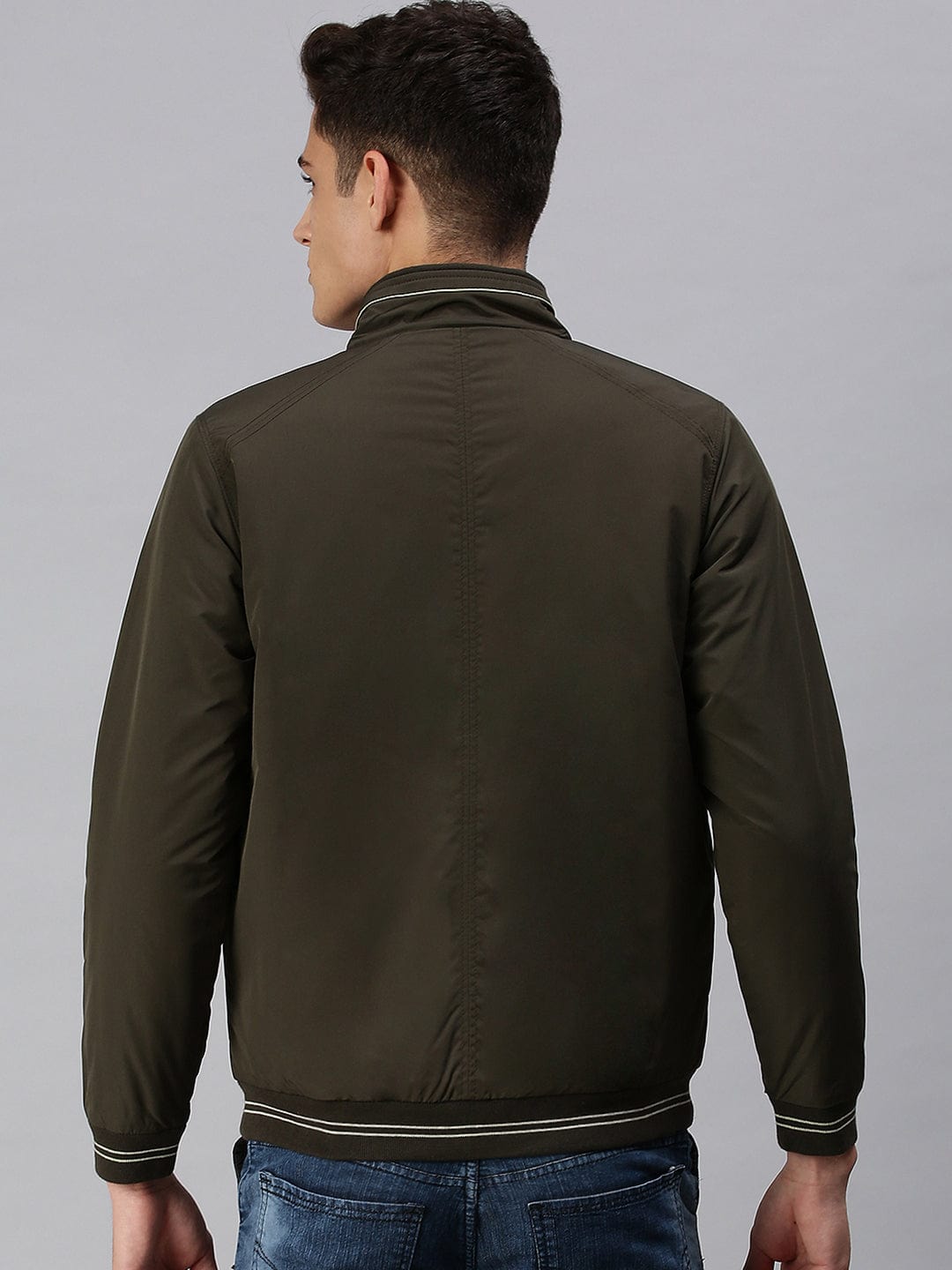Men's Green Padded Sporty Jacket