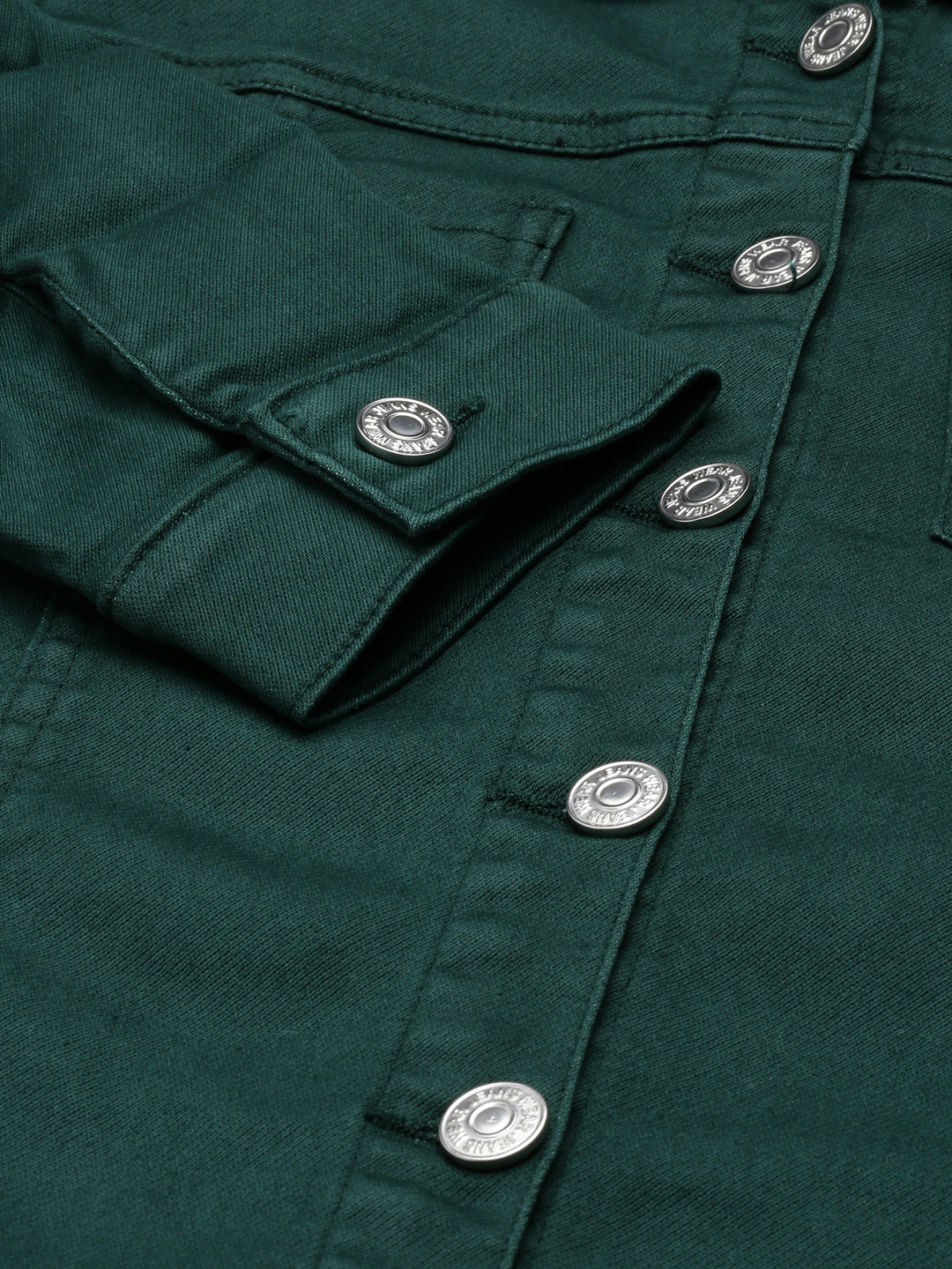 Women's Green Roll Up Sleeves Cotton Shirt Dress