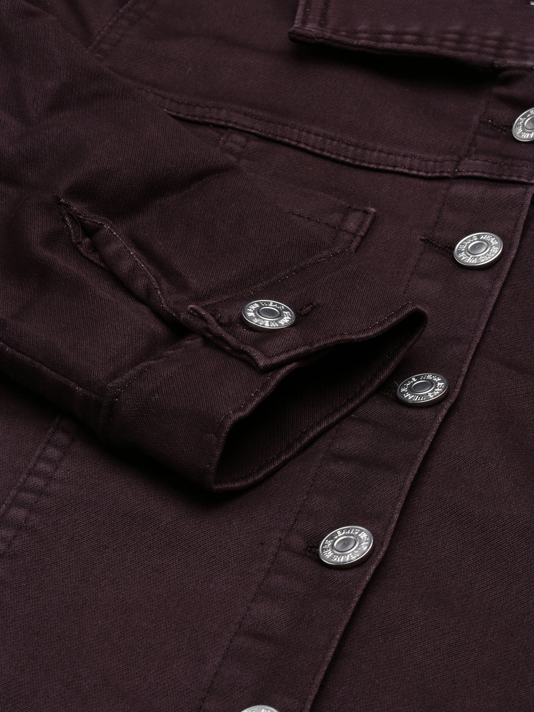 Women's Violet Shirt Collar Cotton Shirt Dress