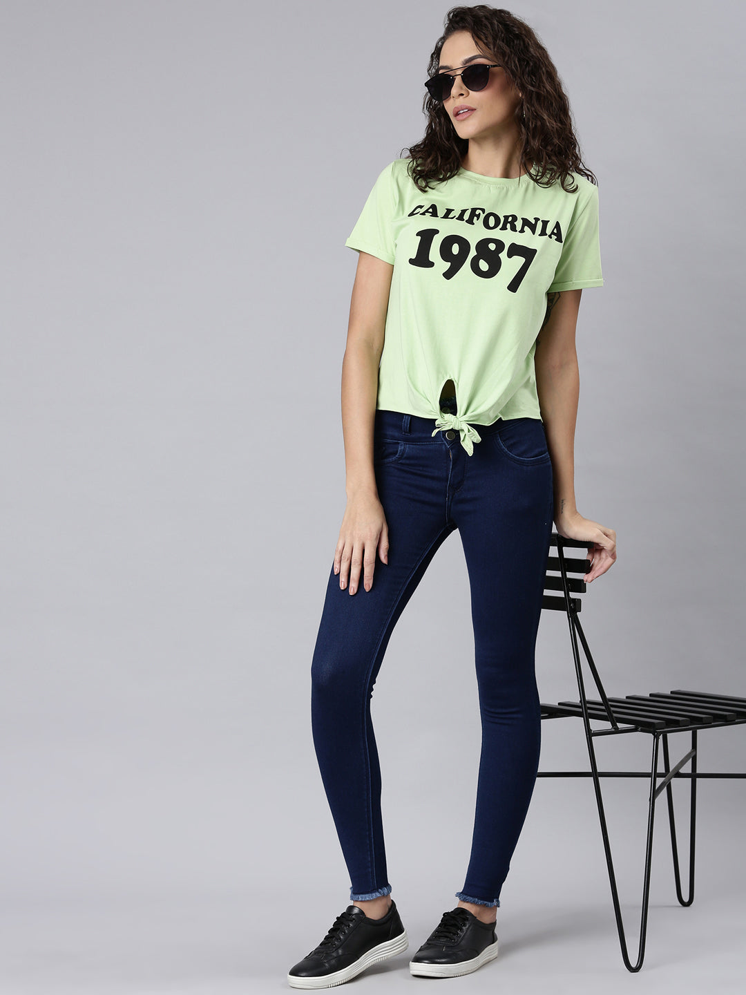 Women's Blue Skinny Fit Acid Wash High-Rise Denim Jeans