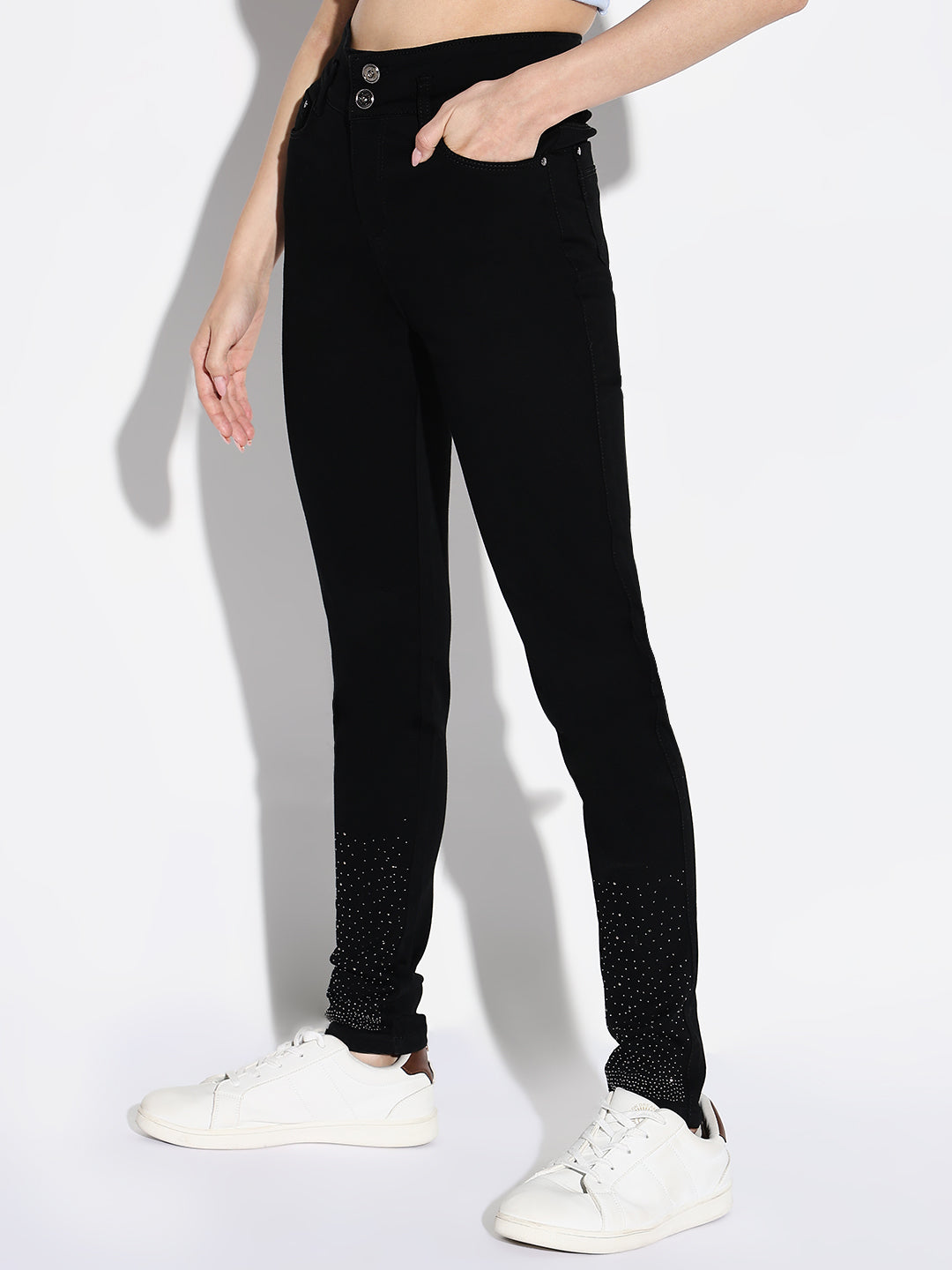 Women's Black Skinny Fit Stretchable Comfort Jeans