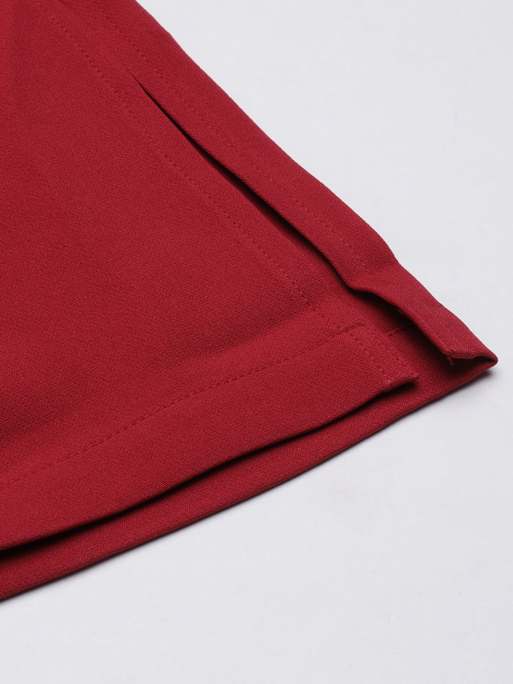 Women's Fuchsia Relaxed Straight Fit Cotton Parallel Trousers