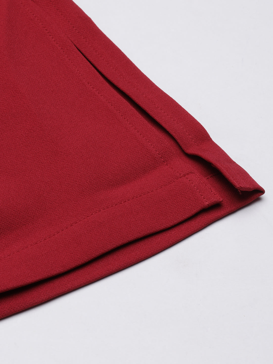 Women's Fuchsia Relaxed Straight Fit Cotton Parallel Trousers