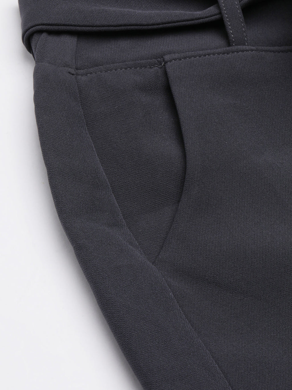 Women's Grey Relaxed Straight Fit Cotton Parallel Trousers