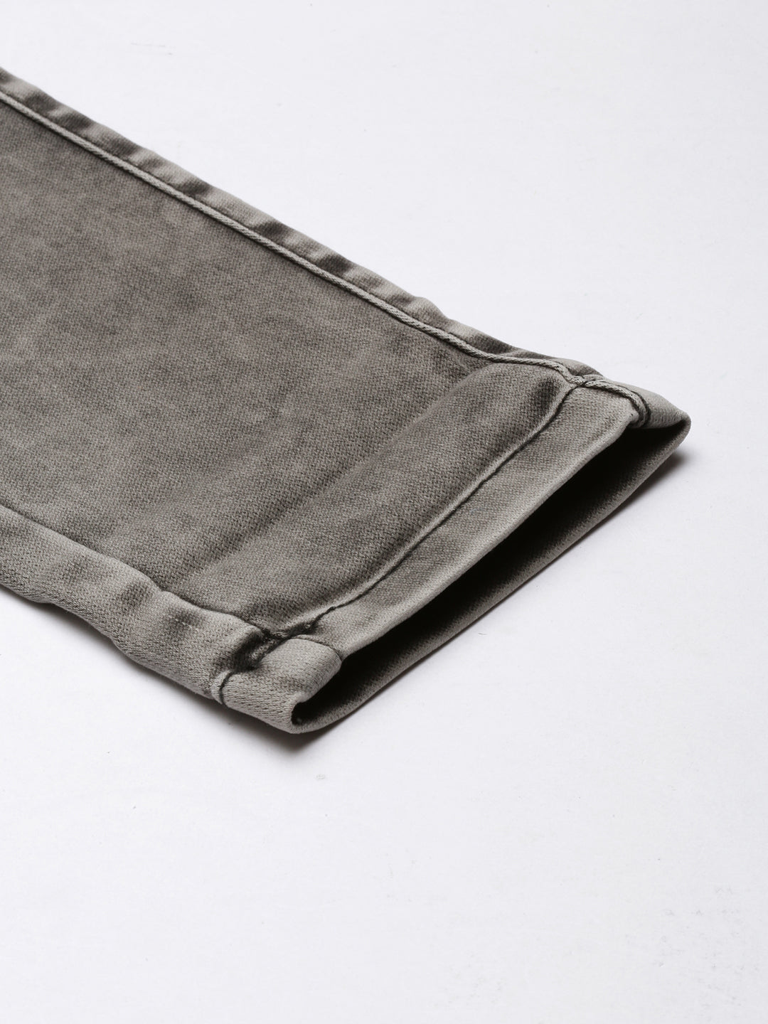 Women's Grey Jean Slim Fit Heavy Fade Mid-Rise Acid Wash Jeans