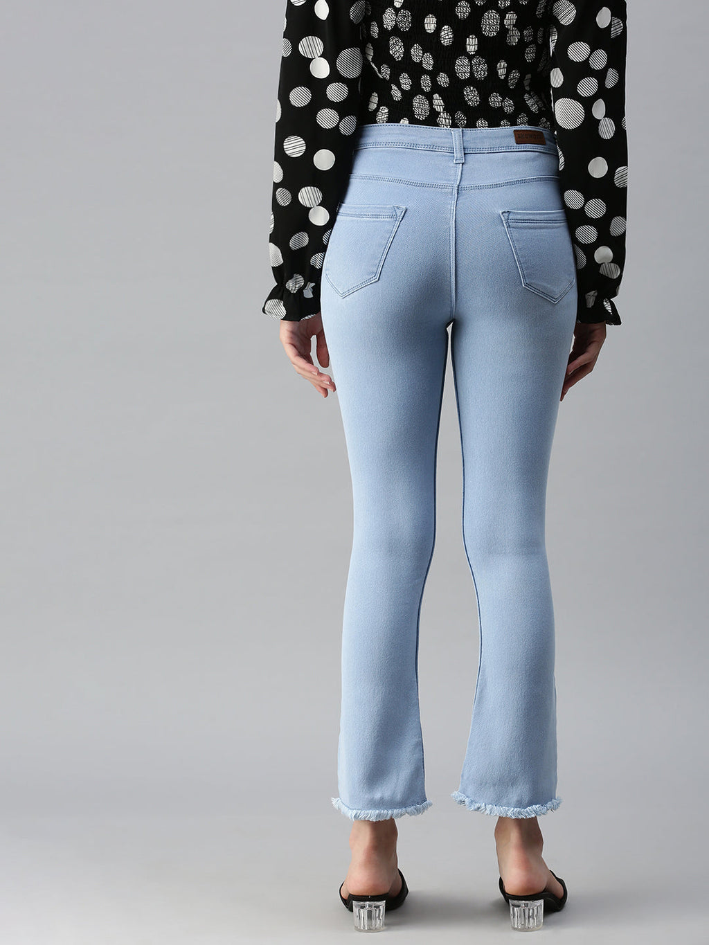 Women's Blue Jean Bootcut High-Rise Stretchable Jeans