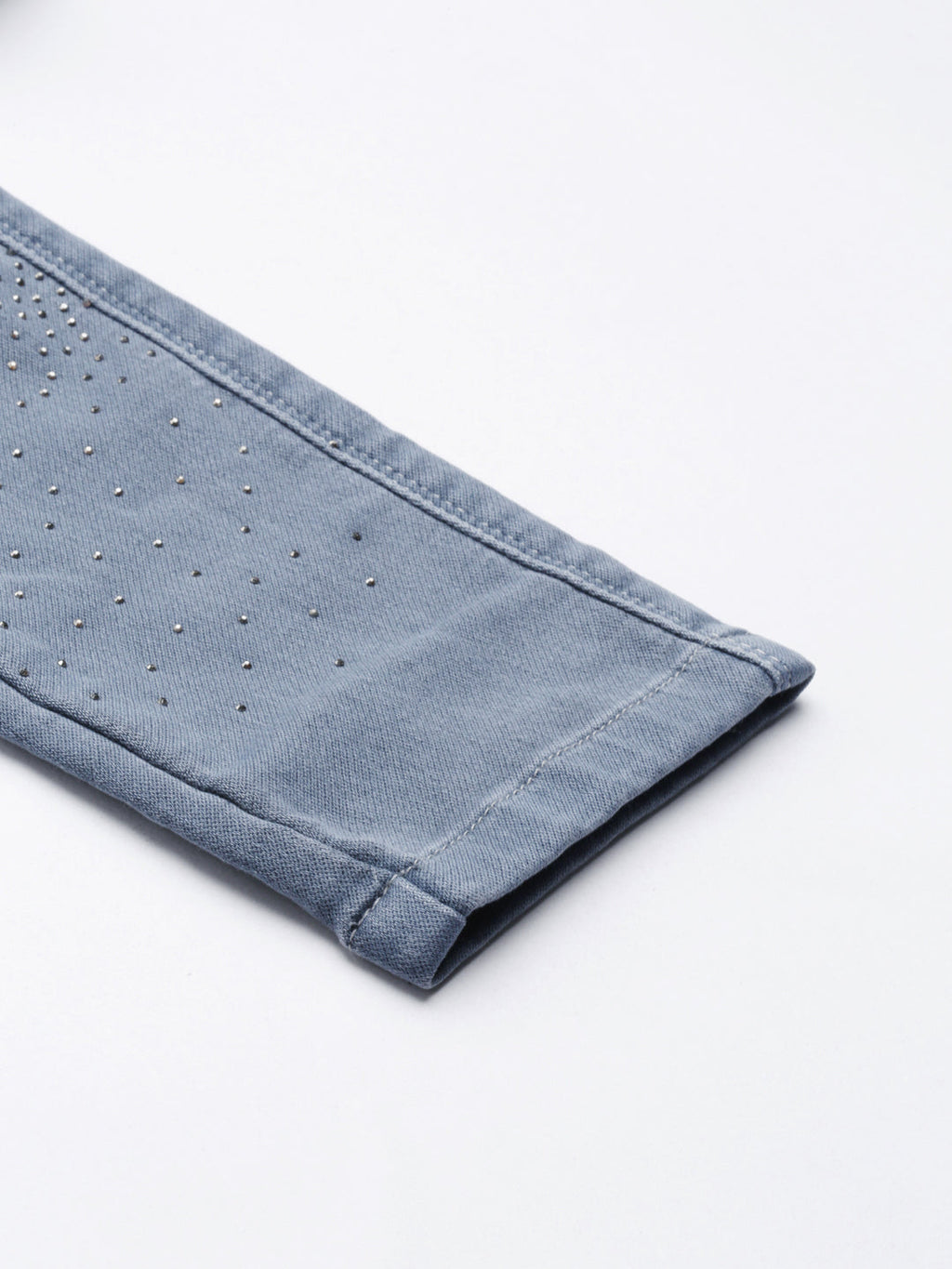 Women's Grey Skinny Fit Embellished Denim Jeans