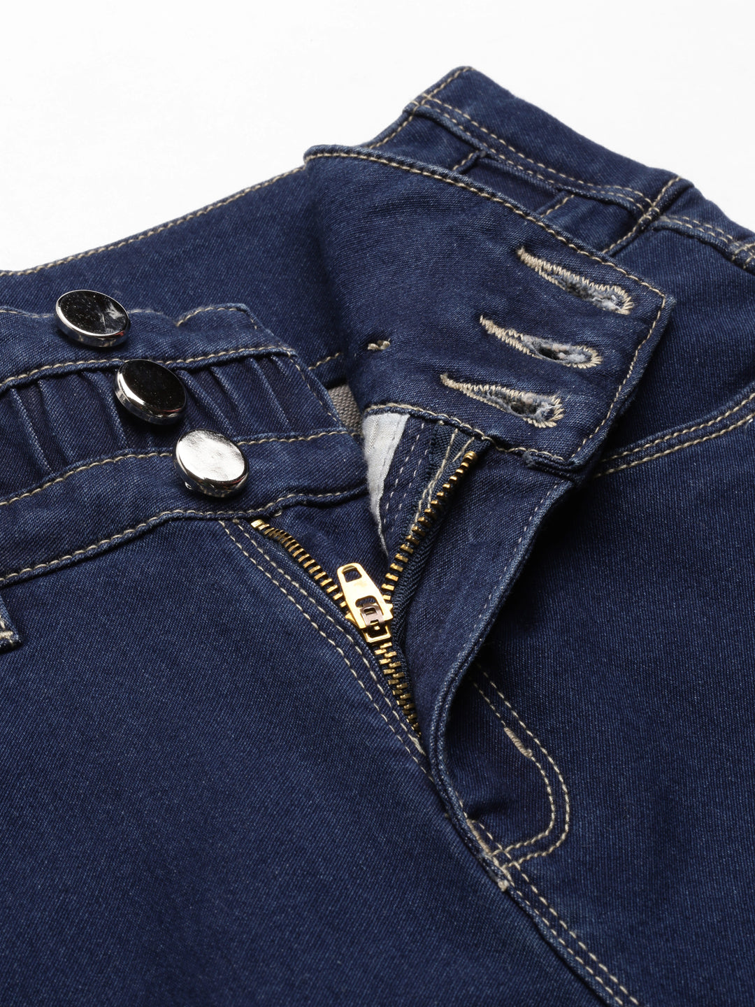 Women's Navy Blue Jean Skinny Fit High-Rise Stretchable Jeans