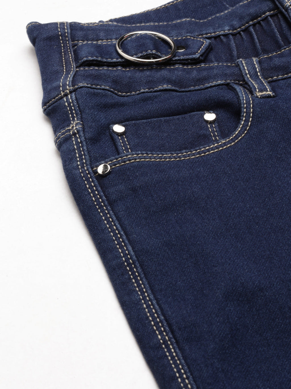 Women's Navy Blue Jean Skinny Fit High-Rise Stretchable Jeans