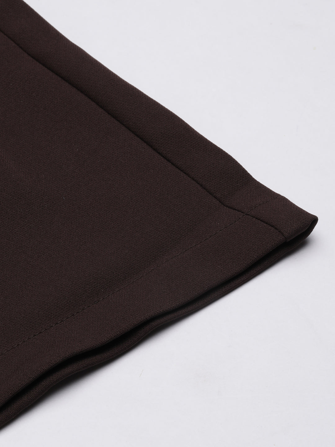 Women's Brown Relaxed Straight Fit Cotton Parallel Trousers