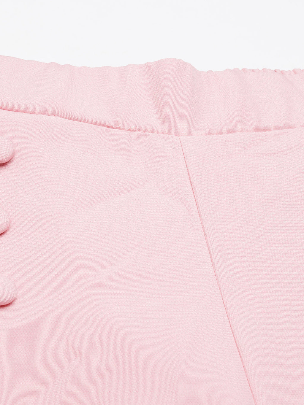 Women's Pink Relaxed Straight Leg Cotton Parallel Trouser