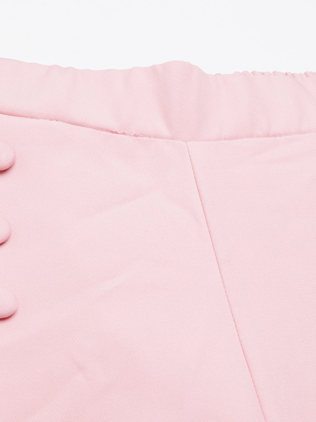 Women's Pink Relaxed Straight Leg Cotton Parallel Trouser