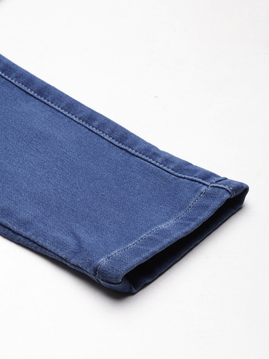 Women's Blue Jean Skinny Fit Cuffed Hem High-Rise Denim Jeans